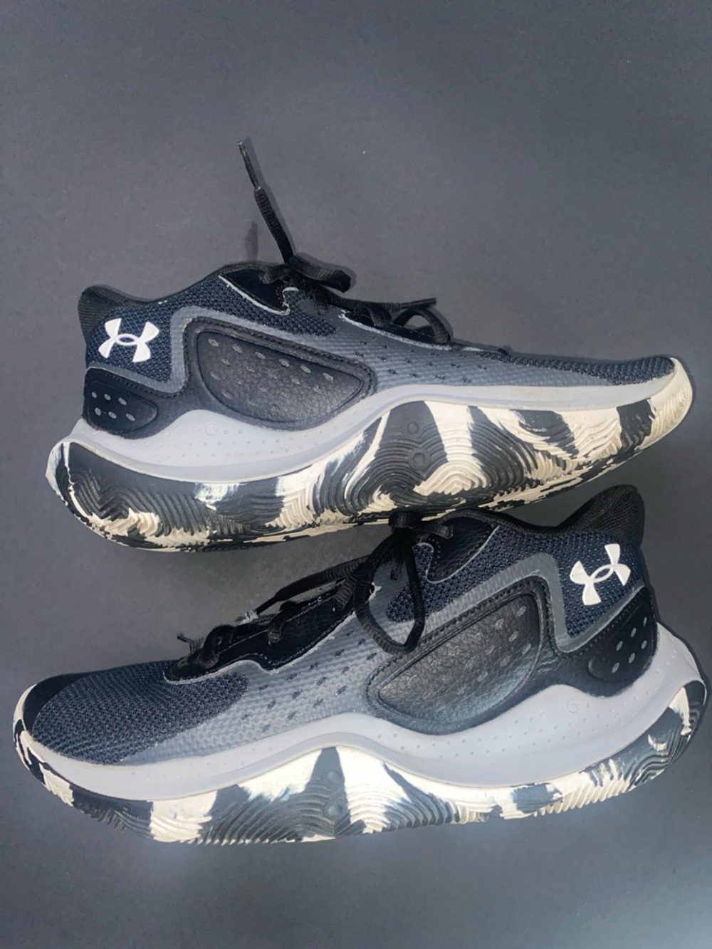 Under Armour Black and White Athletic Trainers